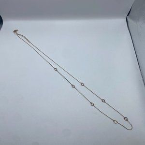Long Gold Necklace with Circles